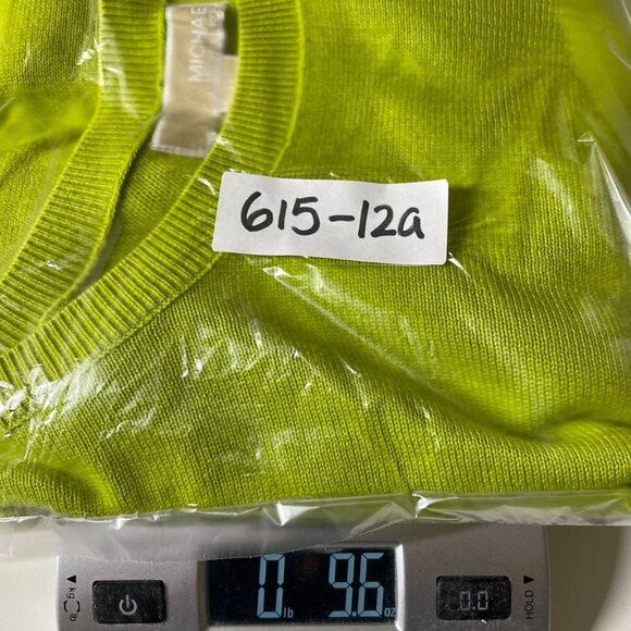 Michael Kors Womens Lime Green Cold Shoulder Autumn Lightweight Sweater Size M - Picture 10 of 10